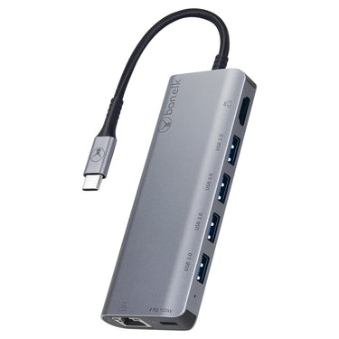 bonelk long-life 7 in 1 multiport hub (space grey)